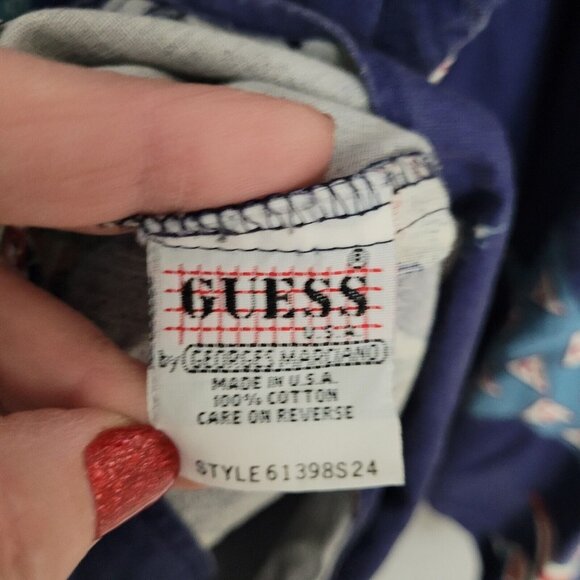 Vintage Guess By Georges Marciano Star Patch Shirt Mens Size M Preppy 80s - Picture 8 of 9